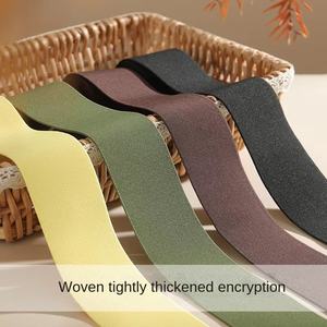 Заводская оптовая продажа, однотонная 140 эластичная лента 2,5 см-7,5 см, однотонная зашифрованная утолщенная лента с техникой нанесения покрытия - Product Image 2