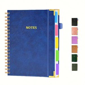 Custom No Ink Bleeding Hard Soft <b>Leather</b> <b>Notepad</b> Printed A5 A6 A4 Journal Planner PU Spiral Diary Notebook with logo for Student - Product Image 1