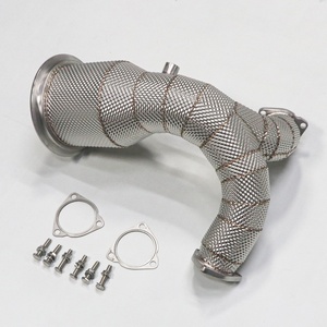 Sistema de Escape con Tubo de Bajada de Acero Inoxidable 304 y Protector Térmico para Audi S4 S5 2019-2022 3.0T, Grosor de 1.5mm, Garantía de 5 Años - Product Image 4