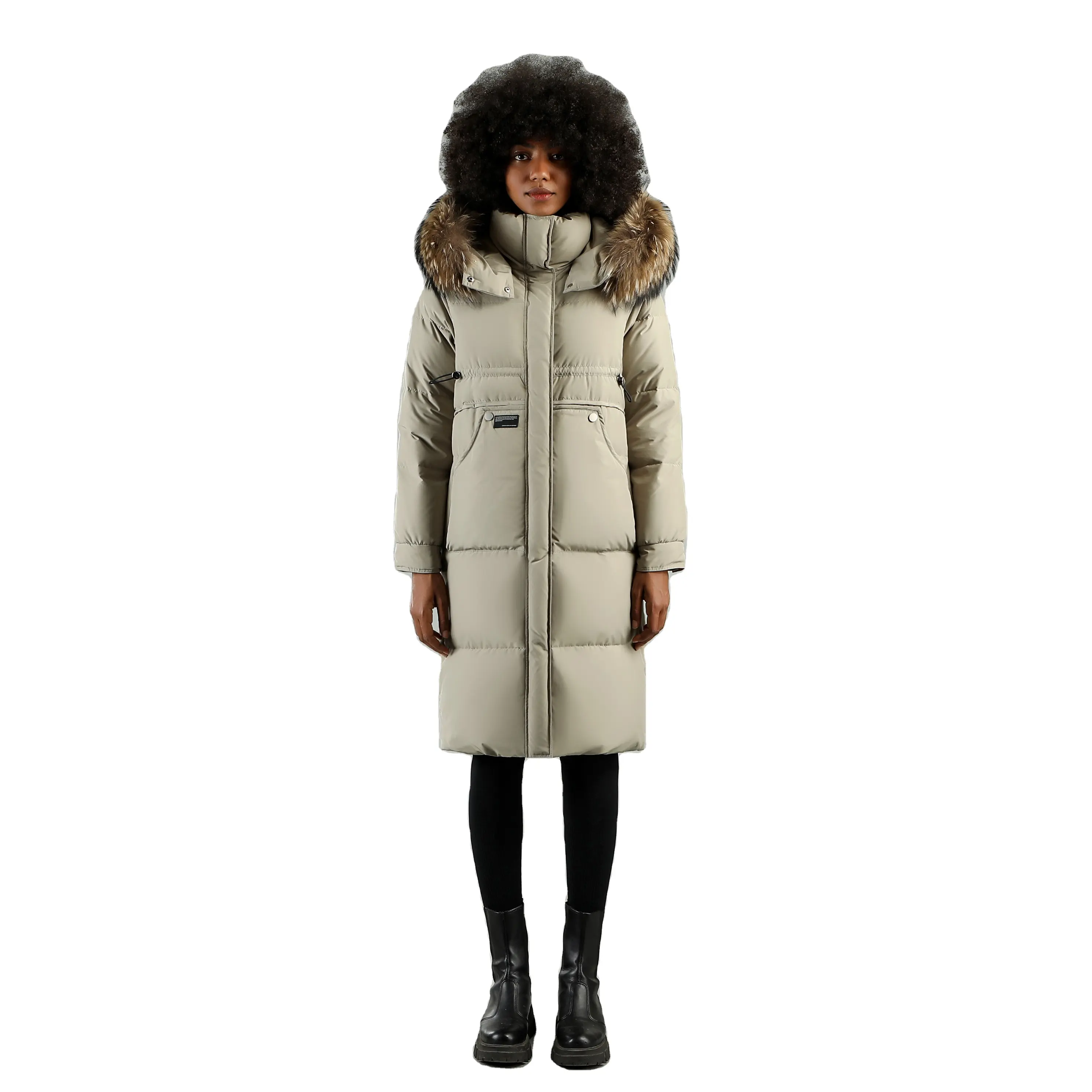 Hot selling down coats oversize puffer winter jacket women hooded long new design snow jackets for woman