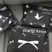 Sac OPP en poly noir imprimé personnalisé pour vêtements, chaussures, usage postal pour l'emballage d'affranchissement de courrier et l'achat de courrier
