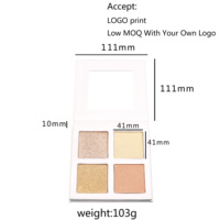 Palette Unique Vegan Sans Cruauté Palette Bronzer Contouring Cheek Hot 4 Color Pink Face Makeup Private Label Blush Palette