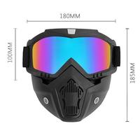 Masque de paintball tactique à protection intégrale du visage, lunettes de protection contre le vent haute définition pour l'équitation