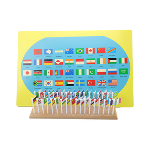 Địa Lý Nhận Thức Thế Giới Cờ Bản Đồ Câu Đố Bằng Gỗ - Product Image 2