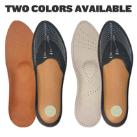 Semelle intérieure de confort en cuir de vachette U-cup absorbant les chocs soutien de la voûte plantaire semelle orthopédique pour chaussures