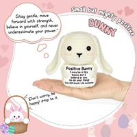 Crochet fait main lapin en peluche doux animal en peluche cadeau pour enfants filles Pâques Graduation anniversaire