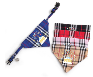 घंटी और ब्रेअवे धनुष टाई के साथ प्लेड, त्वरित रिलीज बकल के साथ समायोज्य बिल्ली पट्टी - Product Image 5