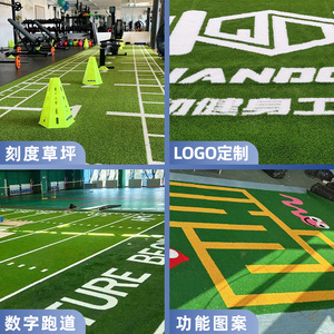 Tapetes de Césped Artificial con Patrones Personalizados de 4.0m de Ancho, Superficie Antideslizante para Entrenamiento Físico en Gimnasio - Product Image 1