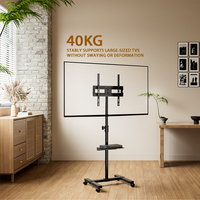 Support TV SPCC+ABS VESA 200*200MM, support mural pour téléviseur, adapté aux écrans de 13 à 56 pouces, support mural pour téléviseur, pieds de téléviseur avec roulettes