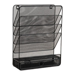 Portariviste <span class=keywords><strong>da</strong></span> Ufficio Multifunzionale a 5 Ripiani, Espositore <span class=keywords><strong>da</strong></span> <span class=keywords><strong>Parete</strong></span> A4, Portadocumenti in Metallo per Ufficio e Casa - Product Image 4