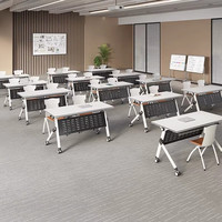 Meubles de bureau modernes en bois blanc, table de conférence ergonomique pliable et bureau convertible pour table de formation