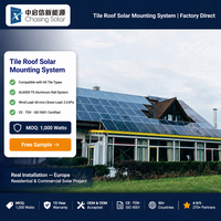 Aluminium-Solar-Montagesystem Eloxiert für Ziegeldach Schrägdach Asphaltschindeldach mit Abdichtungskit PV-Modul-Montage
