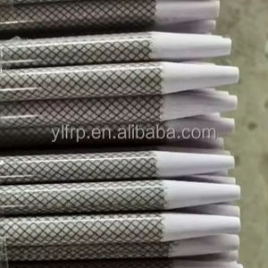 Poste de valla de estaca de árbol de fibra de vidrio cónico Flexible gris de 8 'X 3/8 "con velo UV para soporte de olivo en la agricultura - Product Image 1