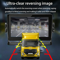 Système de surveillance de caméra embarquée pour camion avec écran tactile AI de 7 pouces, CCD/AHD, écran partagé, BSD, vision nocturne, 1080P, IP68, caméras latérales étanches, pour flotte