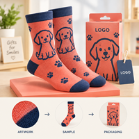 Chaussettes fantaisie en tricot avec motif animalier élargi, idéales pour cadeau, vente en gros, contenu du matériau, logo, format du pack, échantillon, avis