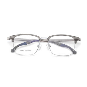 Montures de lunettes Danyang JS6523, rectangulaires, monture intégrale en alliage, antidérapantes, unisexes, verres en résine 53-17-148 - Product Image 1