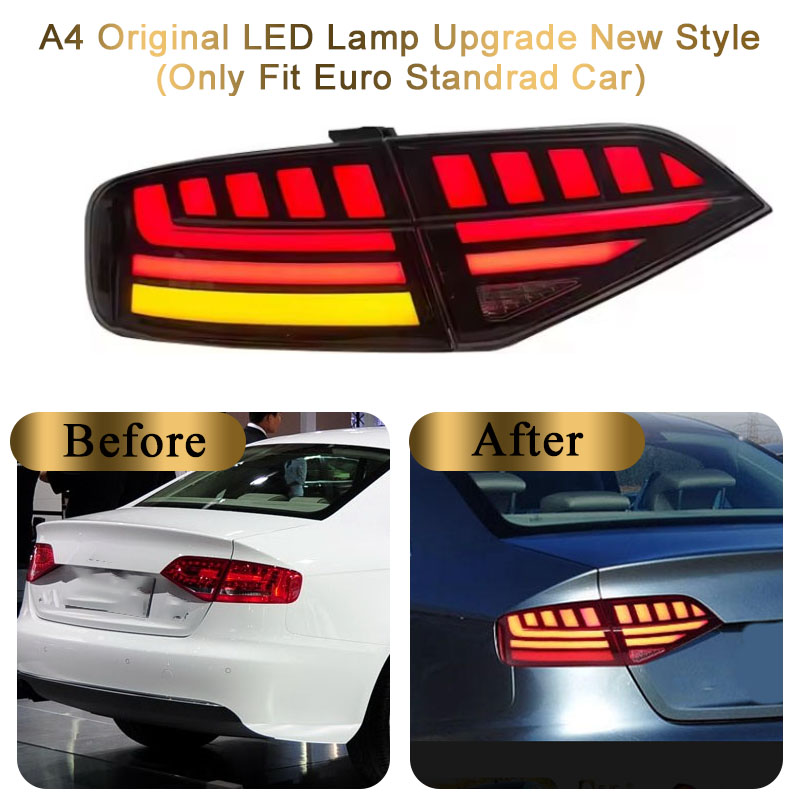 Les feux arrière d'origine de la voiture sont en version LED, version européenne