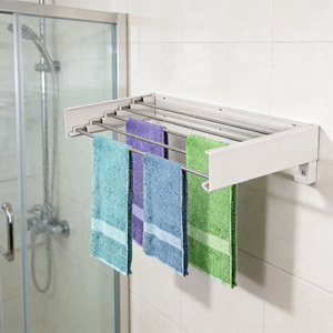 Séchoir <span class=keywords><strong>à</strong></span> <span class=keywords><strong>linge</strong></span> mural pliable et rétractable en aluminium réglable pour balcon - Product Image 2