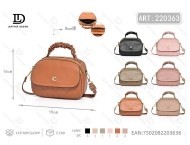 Sac à main ovale pour femme, en microfibre, en cuir synthétique, fermeture à rabat, usage quotidien, style classique, motif Saffiano - Product Image 1