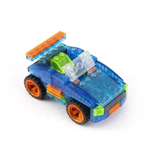 Belinda 61 Pcs 3 In 1 Educatief Speelgoed Bricks Transparante Bouwsteen Sport Auto