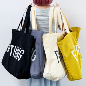 Wholesale casual canvas handbag square pink <b>large</b> canvas summer beach shopping <b>bag</b> - Product Image 4