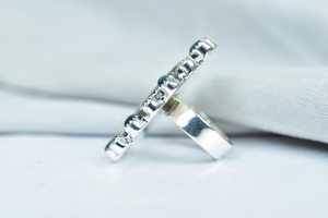 Handmade White Buffalo Aurora Opal Sterling Silver <b>Adjustable</b> <b>Ring</b> Natural Gemstone Jewelry for Women Wholesale - Product Image 5