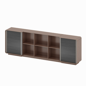 Armoire de rangement moderne en panneaux de bois pour bureau à domicile et atelier - Product Image 5