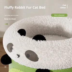 Rascador para Gatos de Doble Capa Integrado y Sólido, con Cubo de Sisal Cálido para Invierno, Ahorra Espacio, <span class=keywords><strong>Casa</strong></span> para Gatos - Product Image 3