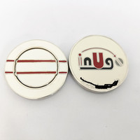 Marca de Pelota de Golf Artesanal de Aleación de Zinc Moderna Personalizada, Esmalte Duro, Fundición Hecha a Mano, Arte Plateado Coleccionable, Marca BQ