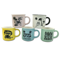 Logo personnalisé cadeau de voyage souvenir de plage tasse tortue en céramique tasses à café océan de mer
