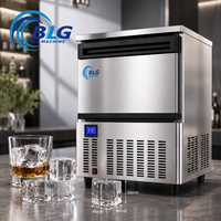Machine à glaçons en cubes entiers | Grande machine à glaçons automatique en acier inoxydable pour bar à whisky