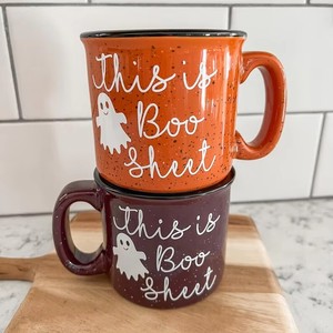 <span class=keywords><strong>Taza</strong></span> de Cerámica Esmaltada de 350 ml con Diseño de Halloween, Aislamiento Térmico, Regalo Empresarial, Impresión por Serigrafía, para Café Caliente - Product Image 1