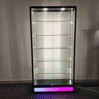 Smoke Shop Supplier Glas vitrine mit LED-Beleuchtung Full Vision Showcase mit verstellbaren Regalen Smoke Shop Showcases