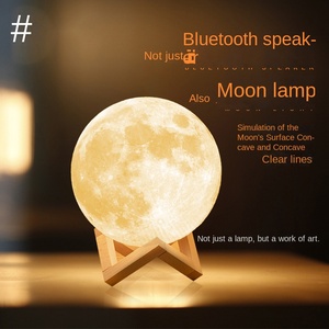Lampu bulan 3D Modern LED kamar tidur lampu malam Baterai untuk Bluetooth kendali jarak jauh pabrik pasokan langsung untuk grosir - Product Image 3