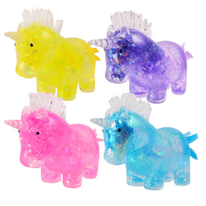Jouets Squishy Licorne Scintillante en TPR à la Maltose, les Plus Populaires, pour Enfants, Cadeau Promotionnel Anti-Stress et de Décompression - Product Image 2
