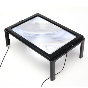 <span class=keywords><strong>Lupa</strong></span> LED A4 con luz, manos libres, de escritorio, plegable, de página completa, para lectura - Product Image 1