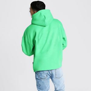 Hoodie de haute qualité à bords coupés, 100 % coton French Terry, pull-over sans cordon, uni, sans poche, ourlet brut personnalisé, coupe oversize - Product Image 2