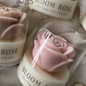 Creative Rose Shaped Scented Candle Home Use Romantic Valentine Day Gift Aroma Souvenir Table Decor Ornament - Product Image 2