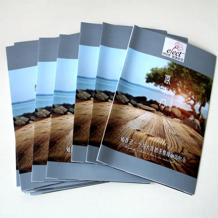 Brochure in carta di laminazione per Film personalizzato nuovo Design con stampa Offset OEM Brochure stampa a colori stampa catalogo prodotti