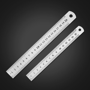 Regla colgante de acero inoxidable para que los estudiantes mecanicen su propia medición: 15 cm, 20 cm, 30 cm, escala clara. - Product Image 3