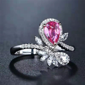Modischer Schöner Schmuck Designer 18k Gold Damen Fingerring 0,95ct Natürlicher Rosa Saphir Steinring - Product Image 2