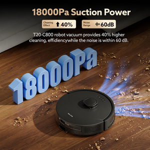 Aspirateur robot avec aspiration puissante de 8000 Pa, cartographie LDS, contrôle via application Wi-Fi, nettoyage humide et sec, moteur sans balais pour le nettoyage domestique - Product Image 3