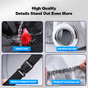 Housse de moto imperméable toutes saisons pour usage extérieur, durable, protégée contre les UV, avec trous pour cadenas, protection contre le soleil, la pluie et la poussière - Product Image 2