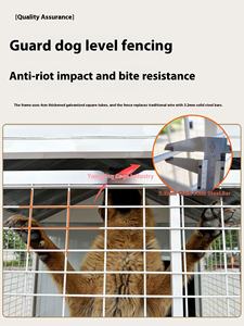 Sang trọng thêm lớn chó kennel mô hình rắn bốn mùa phổ chó lồng ngoài trời mưa-proof cách nhiệt nút vật liệu kim loại - Product Image 4