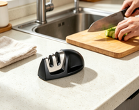 Aiguiseur de couteaux de cuisine professionnel mini à deux étapes
