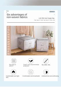 Bolsa de Almacenamiento para Ropa y Edredones, Moderna, <span class=keywords><strong>Impermeable</strong></span>, de Tela No Tejida, con Material Antimoho, para Armario y Ropa, Venta al Por Mayor - Product Image 4