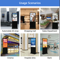 Écran tactile numérique Android sur pied de 50 pouces, totem vidéo, affichage numérique, kiosque, lecteur publicitaire LCD pour centres commerciaux