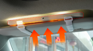 HX 3 colore regolabile LED illuminata luminosità ingrandimento 1X 3X <span class=keywords><strong>auto</strong></span> ricaricabile parasole specchio Vanity - Product Image 3