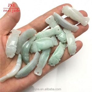 Jadeite ได้รับการรับรองเกรด A Sihui ขายส่งหยกพม่าเครื่องประดับจี้หยกจี้ข้อมือปลาเครื่องประดับ - Product Image 1