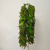 Boa en plumes de coq chinchilla teintes en gros, 2 yards, pour carnaval, costumes, décoration de mariage, artisanat DIY